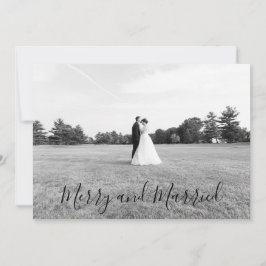 Married and Merry Christmas Card Kaart