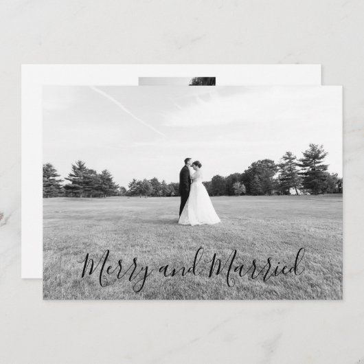 Married and Merry Christmas Card Kaart (Voorkant / Achterkant)