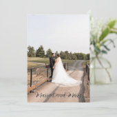 Married And Merry Script Font Kaart (Staand voorkant)