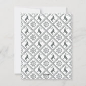 Married Bright Christmas Plaid Grey Pas getrouwd F Feestdagenkaart (Achterkant)