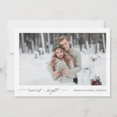 Married Bright Photo QR Code Mariage Faire-part (Devant)