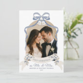 Married Christmas  Feestdagenkaart (Staand voorkant)