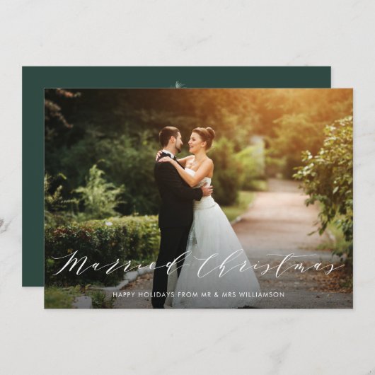 MARRIED CHRISTMAS, script mariage faire-part (Devant / Derrière)