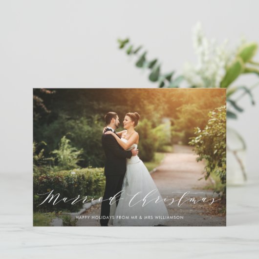 MARRIED CHRISTMAS, script mariage faire-part (Debout devant)