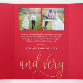 Married Merry EDITABLE COLOR Trifold Vakantie Kaar Drieluik Uitnodiging (Binnenkant midden)