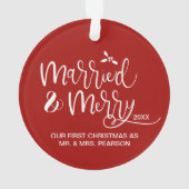Married & Merry First Christmas double sided red (dos)