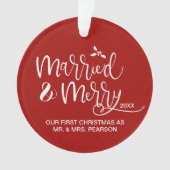 Married & Merry First Christmas double sided red (devant)