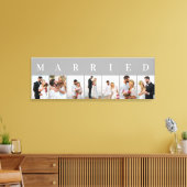 MARRIED Photo Collage 7 Afbeelding Grey and White Canvas Afdruk (Insitu (Woonkamer))