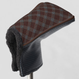Marrom-kruistaarkleurige vlecht met lichte grijze golfheadcover