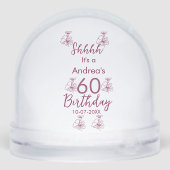 Marron blanc mauve montre nom floral 60e anniversa (Arrière)