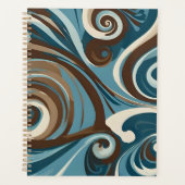 Marron, Bleu et Crème Abstrait (Devant)