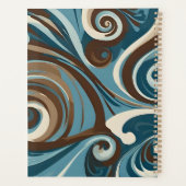Marron, Bleu et Crème Abstrait (Dos)