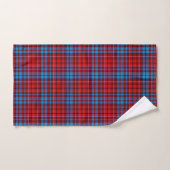 Marron Bleu Rouge Carreaux Design Tartan (Serviette à main)