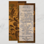 Marron/Chamois/Vert Carte de Présentation/Menu/Pro (Devant / Derrière)