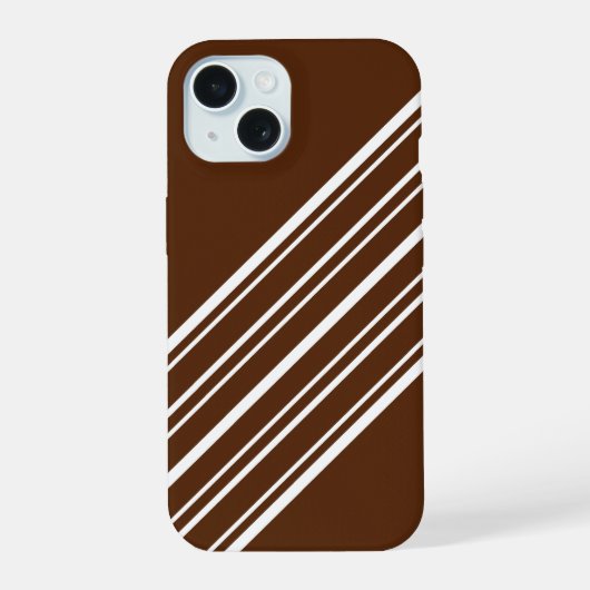 Marron Chocolat avec Rayures Blanches (Verso)