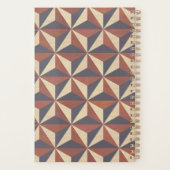 Marron et Navy Géométrique Monogrammé Élégant (Dos)