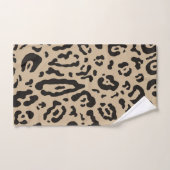 Marron et noir imprimé animalier guépard léopard (Serviette à main)