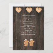 marron lgbtq faire-part de mariage rustique en boi (Devant)