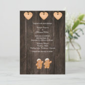 marron lgbtq faire-part de mariage rustique en boi (Debout devant)