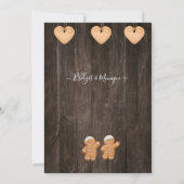 marron lgbtq faire-part de mariage rustique en boi (Dos)