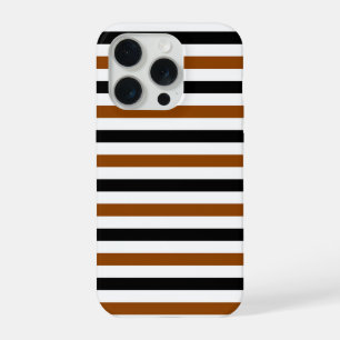 Marron Noir et blanc motif rayures