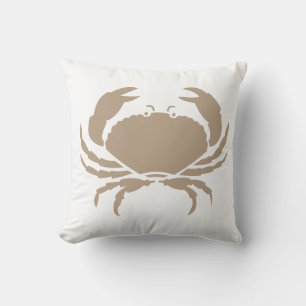 marron taupe CRABE BLANC oreiller