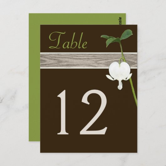 Marron, Vert, Numéro de Table au Cœur Saignant d'I (Devant / Derrière)