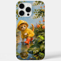Marron Zomer Regenachtige Dag Kitten Phonehoesje