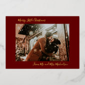 Marry Little KerstRed Folie Feestdagenkaart (Voorkant)