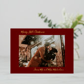 Marry Little KerstRed Folie Feestdagenkaart (Staand Voorkant)