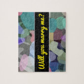 Marry me? + Abstract multicolored Blots Patroon Legpuzzel (Verticaal)
