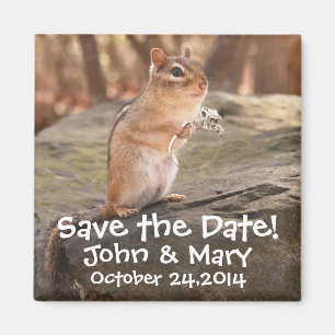 Marry me chipmunk Save the Date! Magneet
