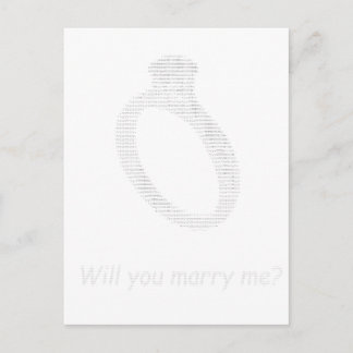 Marry me in ascii art briefkaart
