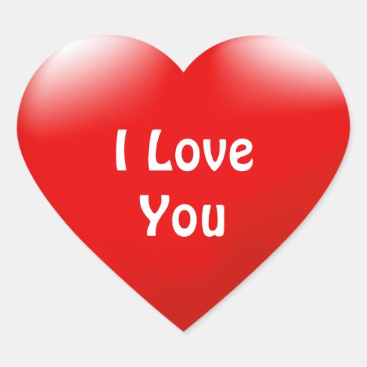 Marry Me Love You Red Heart Proposition Sticker (Devant)