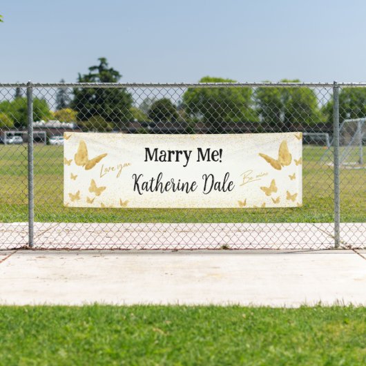 "Marry Me" Marriage Proposal Banner Lona (Insitu)