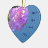 Marry Me Pink Azalea Fiançailles Ornement (Gauche)