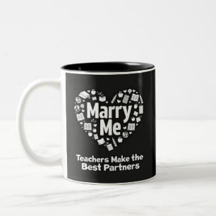 Marry Me Teacher Tweekleurige Koffiemok