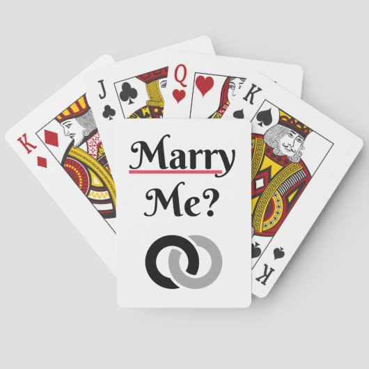 Marry me? Weddenschapsvoorstel LOVE Pokerkaarten (Achterkant)