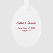 Marry Pas getrouwd kerstversiering Ornament (achterkant)