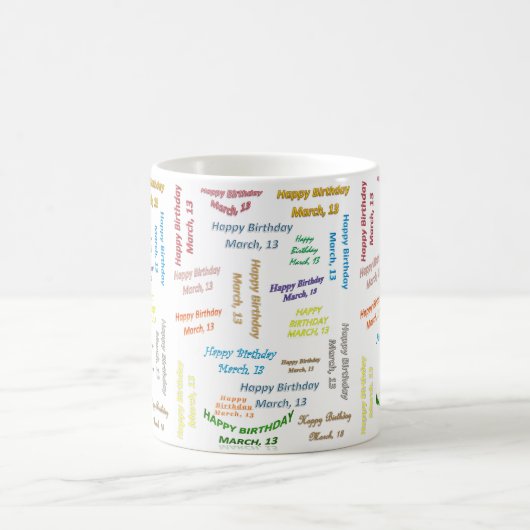 Mars, 13 Anniversaire Mug (Centre)