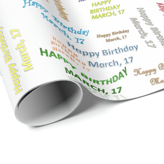 Mars, 17 Anniversaire Cadeau Papier (Coin rond)