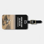 Mars 2020 Rover op het oppervlak van Mars. Bagagelabel (Voorkant horizontaal)