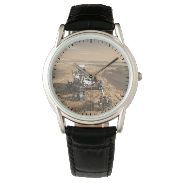 Mars 2020 Rover op het oppervlak van Mars. Horloge (Voorkant)