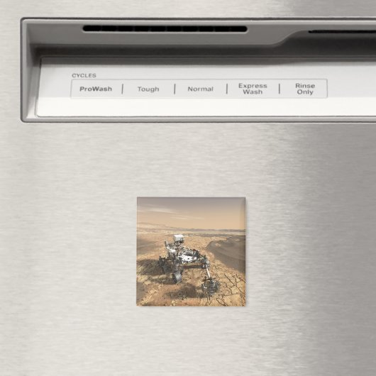 Mars 2020 Rover op het oppervlak van Mars. Magneet (Insitu (Vaatwasser))
