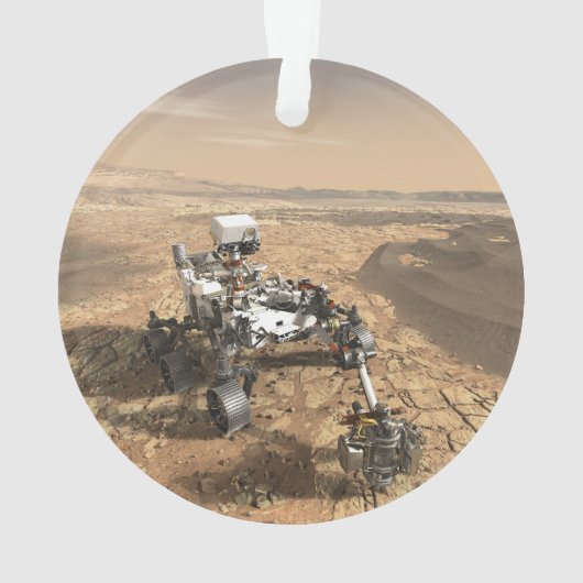 Mars 2020 Rover op het oppervlak van Mars. Ornament (achterkant)