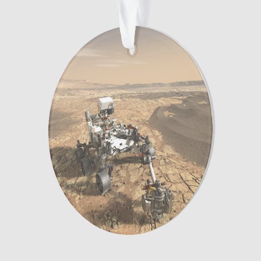 Mars 2020 Rover op het oppervlak van Mars. Ornament (voorkant)