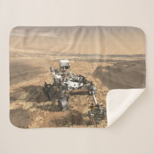 Mars 2020 Rover op het oppervlak van Mars. Sherpa Deken