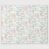 Mars, 4 Anniversaire Papier cadeau d'enveloppement (Plat)