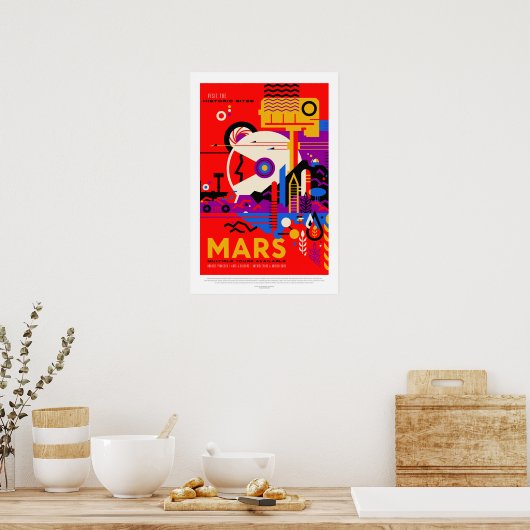 Mars, affiche de voyage (Cuisine)