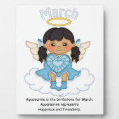 Mars Ange en pierre de naissance Plaque noire (Devant)